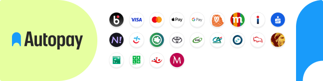 Akceptowane metody płatności: Visa, Visa Electron, Mastercard, Mastercard Electronic, Maestro, BLIK